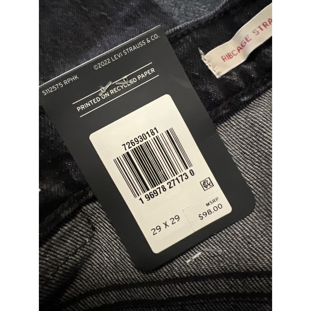 SIZE 29x29 Levis Premium Ribcage Straight Ankle Jeans - Picture 2 of 8